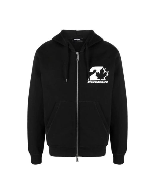 DSquared² Black Zip-Throughs for men