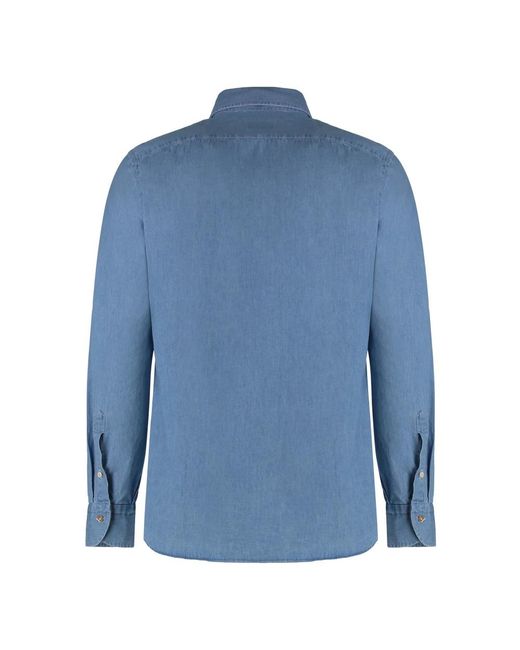 Borriello Blue Denim Shirts for men