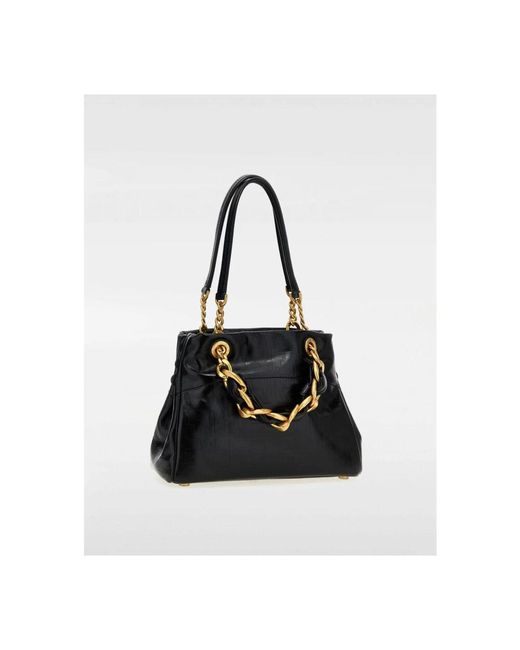 Balmain Black Elegante Mini Chain Schultertasche