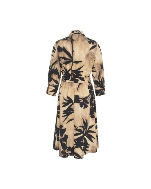 Kaos Natural Maxikleid mit blumenmuster
