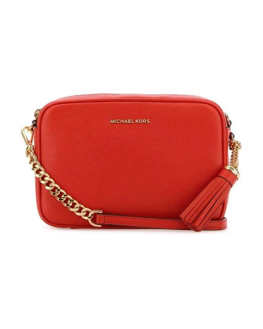 Michael Kors Red Ginny leder-crossbody-tasche