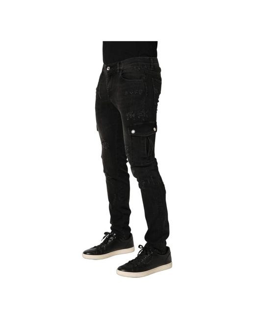 Dolce & Gabbana Black Slim Fit Jeans for men