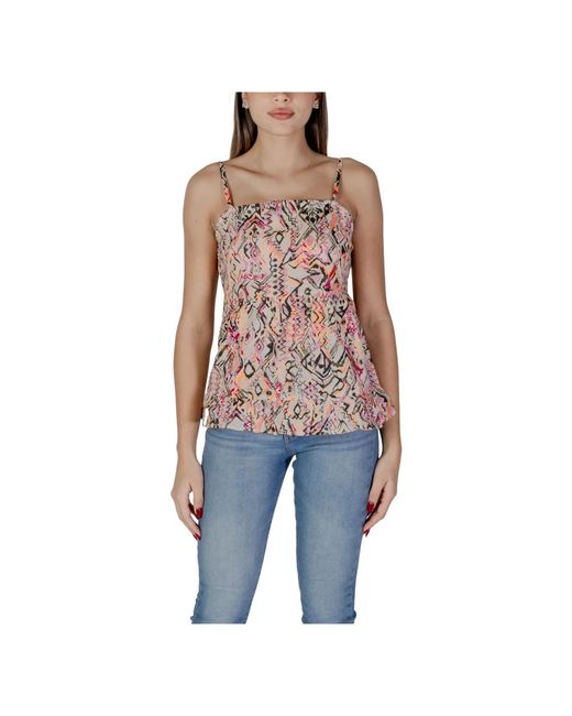 B.Young Blue Sleeveless Tops