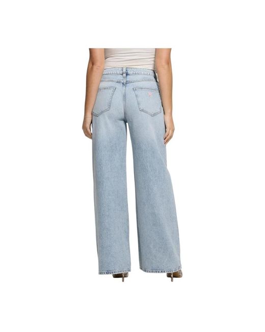 Wide Jeans Guess de color Blue
