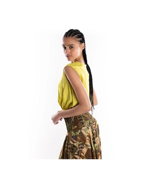 Akep Fluid Crop Tanktop in het Green