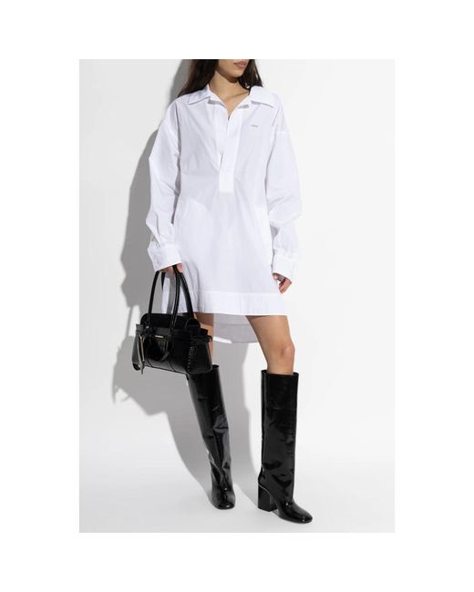 DSquared² V-Neck Jurk in het White