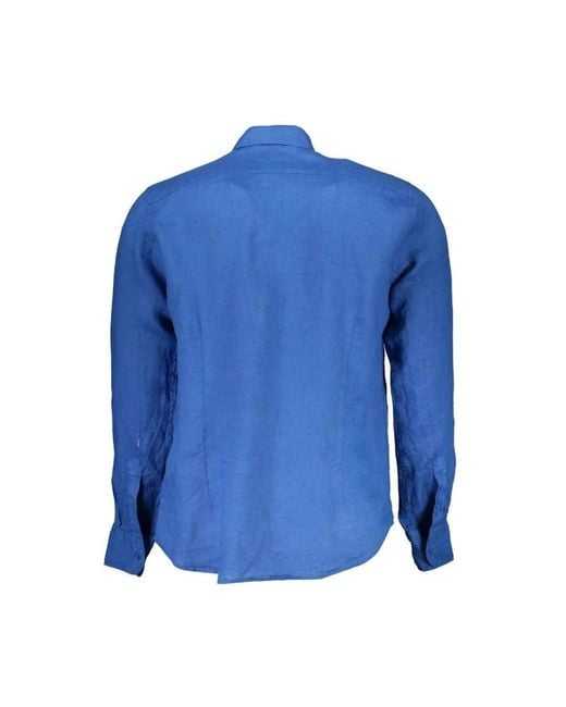 La Martina Blue Casual Shirts for men