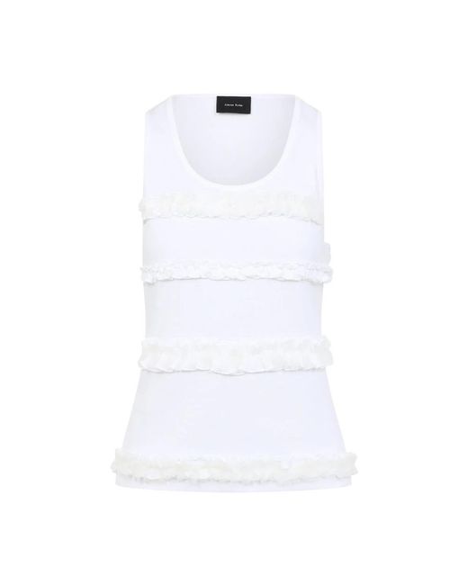 Simone Rocha White Sleeveless Tops