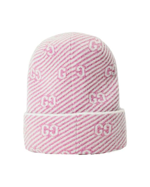 Gucci Pink Gg Monogram Mütze