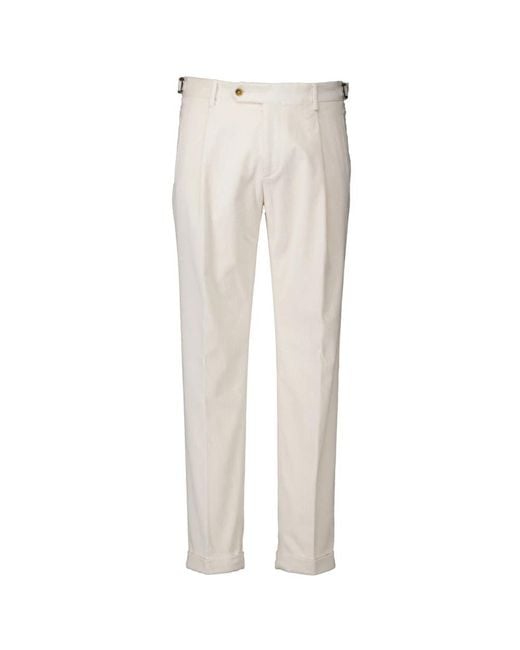 BERWICK  1707 Straight Trousers in het White voor heren