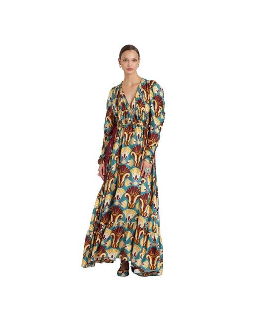 LaDoubleJ Metallic Biennale Seiden-Twill Abendkleid