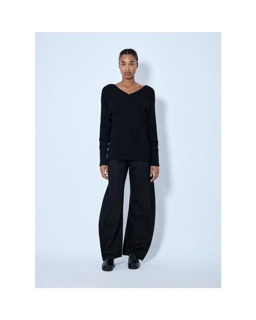 Lemaire Black V-Neck Knitwear