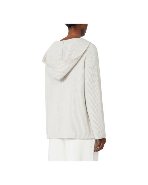 Max Mara White V-Neck Knitwear