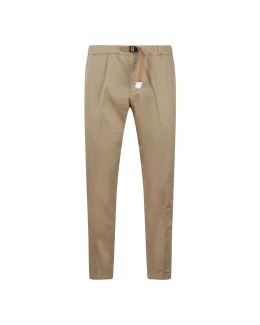 White Sand Natural Slim-Fit Trousers for men