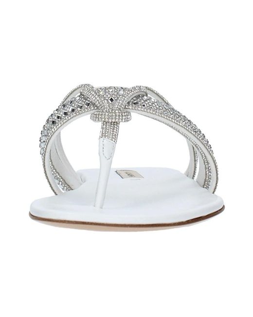 Casadei White Flip Flops