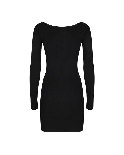 DIESEL Kleedjes ,Zwart ,Polyester Elegante Zwarte Jurk in het Black