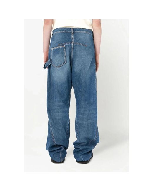 J.W. Anderson Hellblaue twisted workwear jeans in Blue für Herren