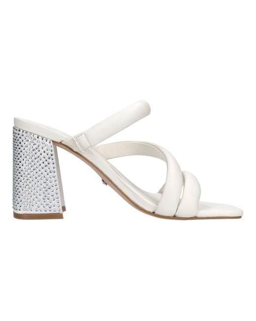 Heeled Mules di Guess in White