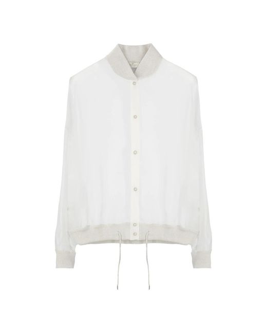 Panicale Jassen ,Wit ,Overhemd Met Knoopsluiting in het White