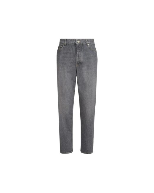 Brunello Cucinelli Gray Straight Fit Jeans for men