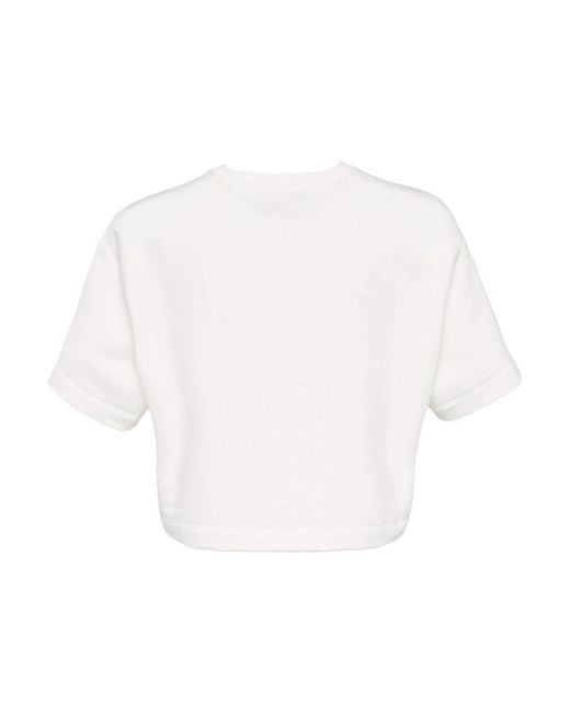 LaDoubleJ Tops ,Wit ,Katoen Discman Tee in het Pink