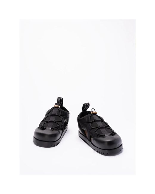 Versace Black Flat Sandals for men