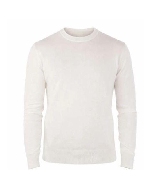 Altea White Round-Neck Knitwear for men
