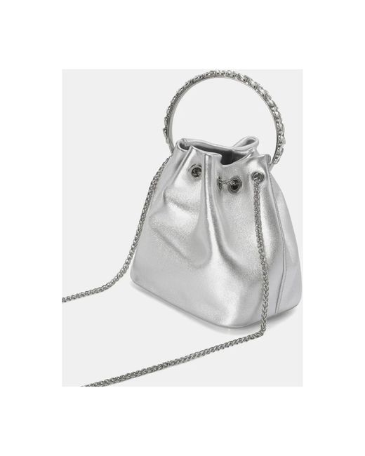 Alma En Pena. Gray Bucket Bags
