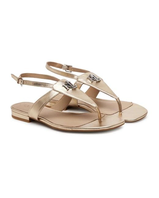 Ralph Lauren Metallic Flat Sandals