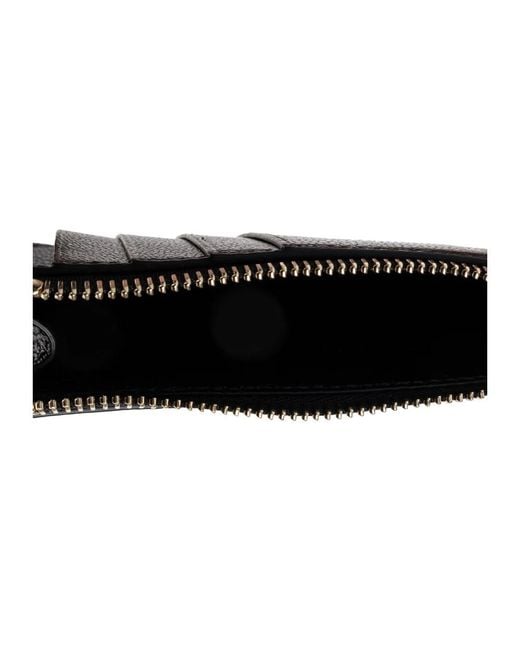 Tom Ford Accessoires ,Zwart ,Leer Soepel Generfd Lederen Kaarthouder Met Rits in het Black