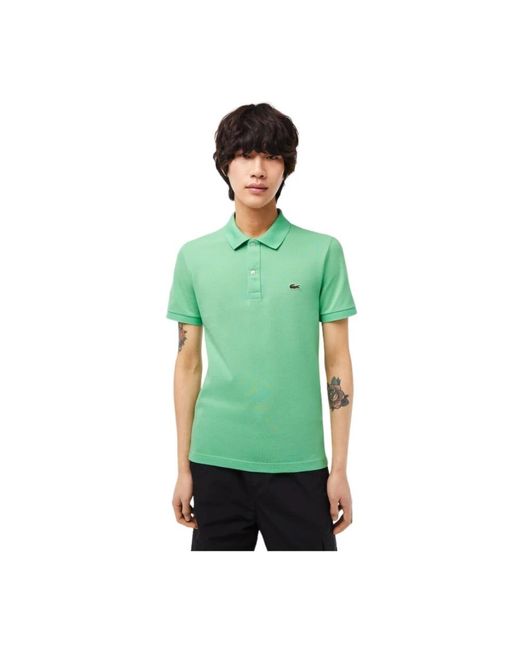 Lacoste Tops ,Groen ,Katoen Tijdloos Klassiek Poloshirt in het Green voor heren