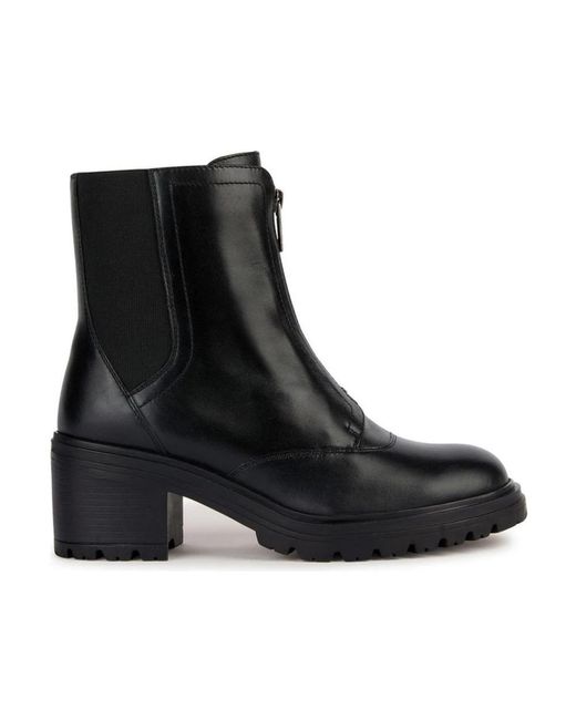 Geox Black Heeled Boots