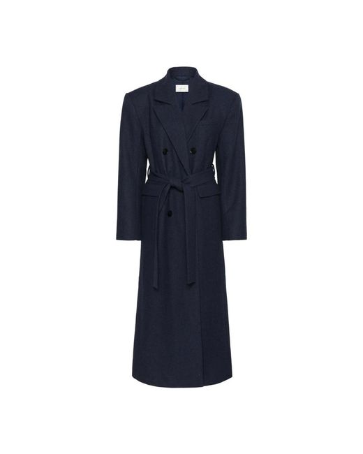 Gestuz Blue Belted Coats