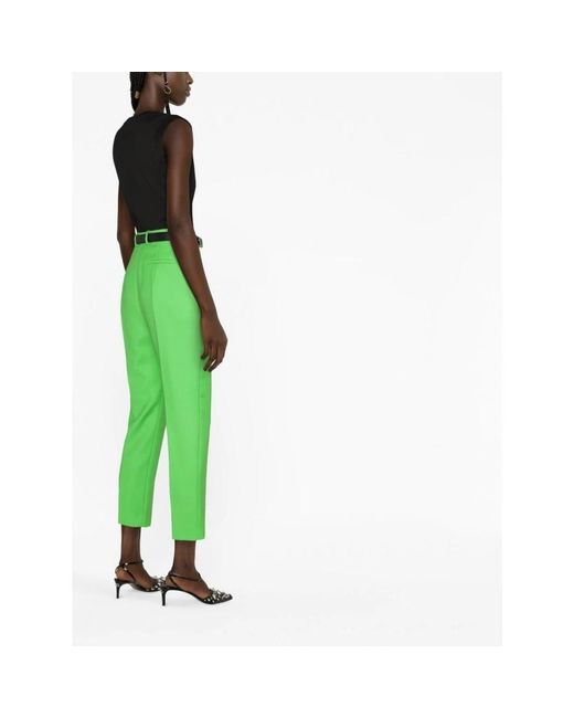 Alexander McQueen Green Cropped Trousers