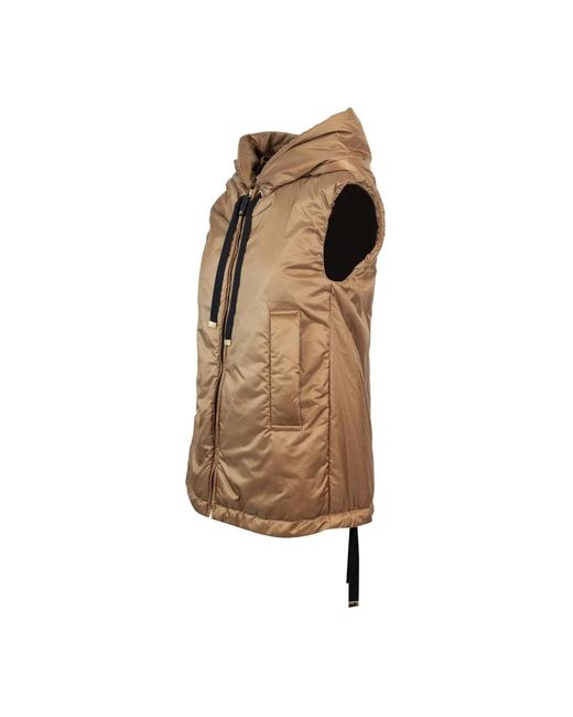 Max Mara Jassen ,Bruin ,Polyester Bruine Polyester Jas in het Brown
