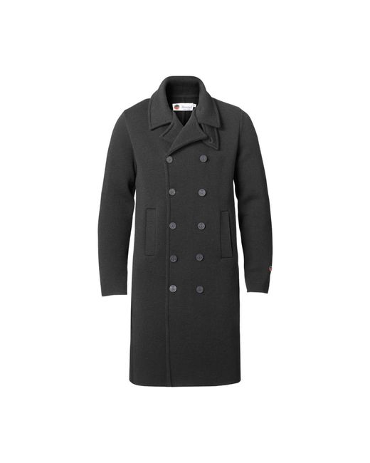 BUSNEL Jassen ,Zwart ,Wol Jean Coat in het Black voor heren