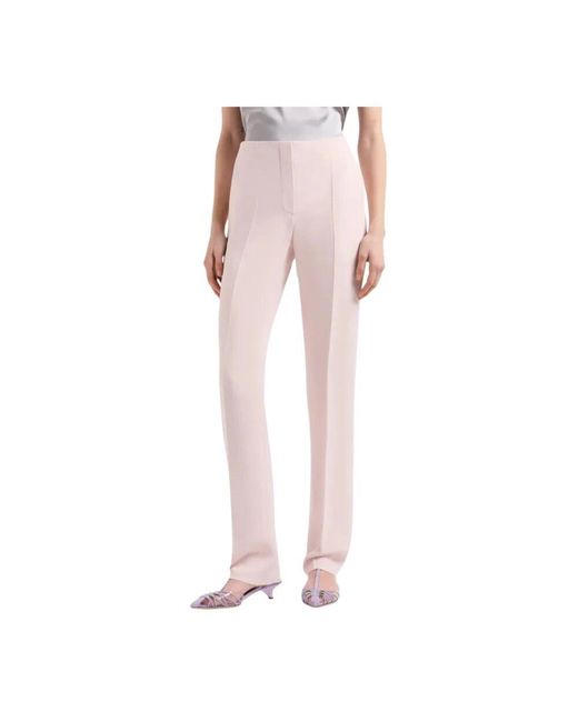Slim-Fit Trousers Emporio Armani en coloris Pink