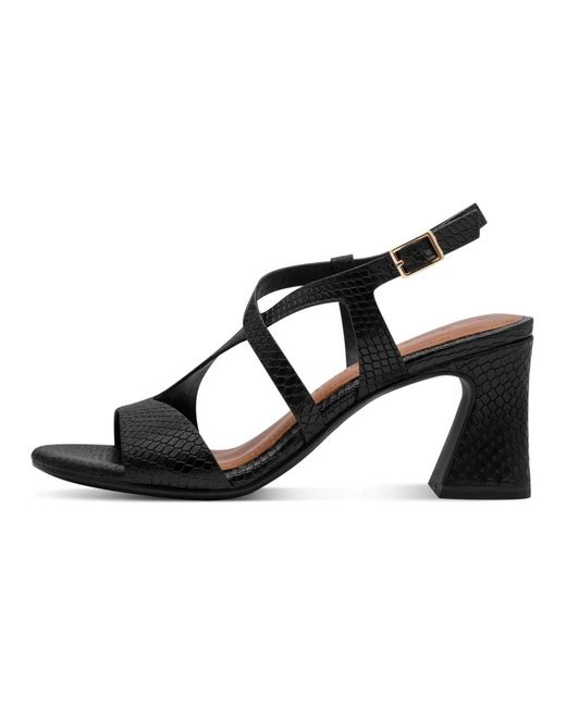 Tamaris Black High Heel Sandals