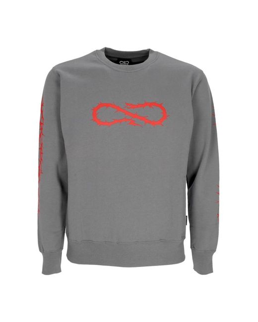 Propaganda Hoodies & Sweatvesten ,Grijs ,Katoen Grijze Crewneck Sweatshirt Met Snake Logo in het Gray voor heren