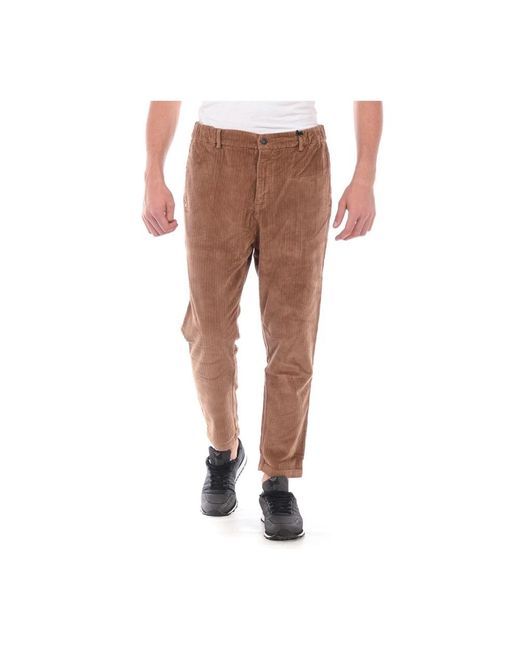 Daniele Alessandrini Brown Slim-Fit Trousers for men