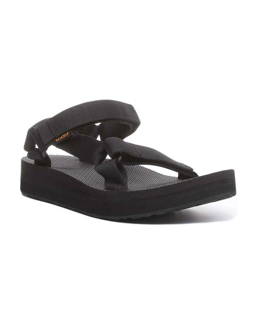 Teva Black Flat Sandals