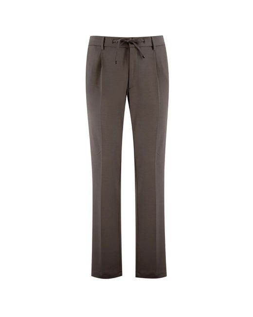 Berwich Gray Straight Trousers for men