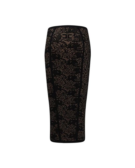Elisabetta Franchi Black Midi Skirts