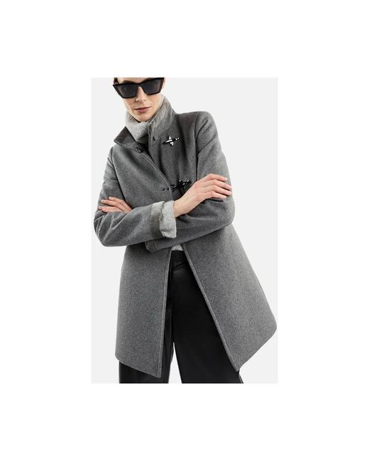 Fay Jassen ,Grijs ,Katoen Virginia 3-Hook Coat in het Gray
