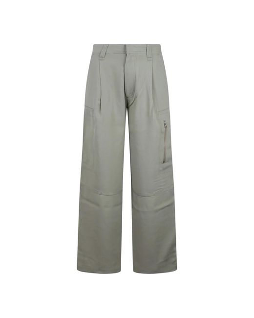 AMI Gray Wide Trousers