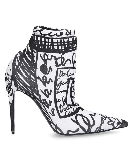 Dolce & Gabbana Black Ankle Boots Ac857 Stretch