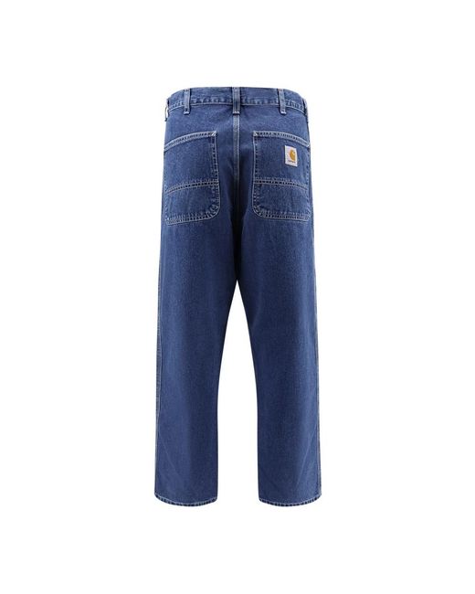 Carhartt Blue Straight Fit Jeans for men