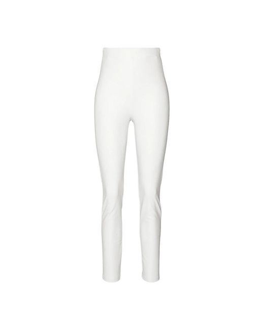 Pantalones zefir blancos Max Mara de color White