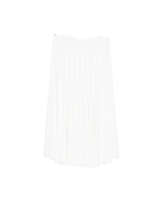 Norma Kamali White Midi Skirts
