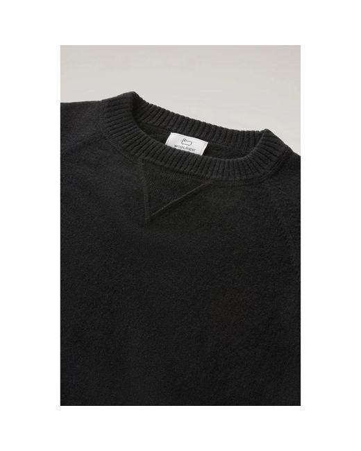 Woolrich Turtleneck Sweater In Wool Blend Black